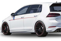 Volkswagen Golf 7/E-Golf 2012–2020 Stranski pragovi DPT V-5 (črna visok sijaj) fotografija 4