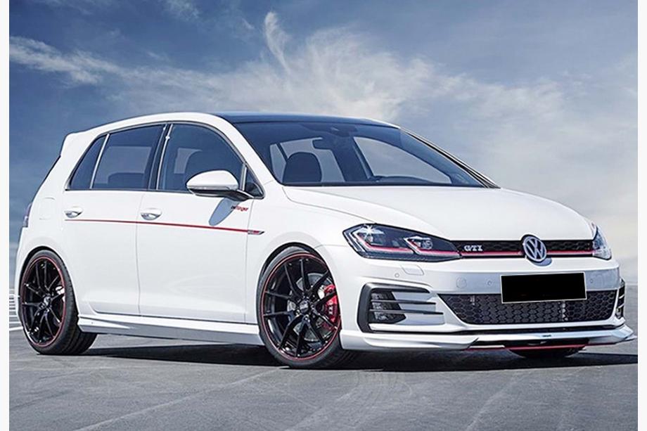 Volkswagen Golf 7/E-Golf 2012–2020 Stranski pragovi DPT V-5 (črna visok sijaj) Image