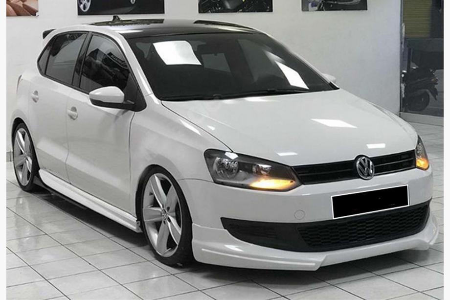 Volkswagen Polo 2010–2017 Stranski pragovi DPT V-1 (črna visok sijaj) Image