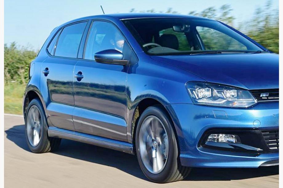 Volkswagen Polo 2010–2017 Stranski pragovi DPT V-3 (črn visok sijaj) Fotografija 2