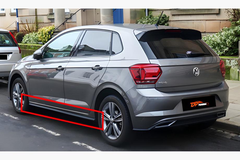 Volkswagen Polo 2017– Stranski pragovi DPT V-2 (črni sijaj) Image