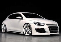 Volkswagen Scirocco 2008–2017 Stranski pragovi DPT V-2 (črni sijaj) fotografija 1