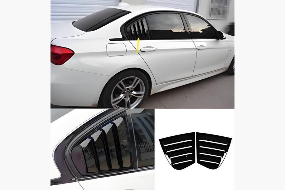 BMW serija 3 F30/F31 2012–2019 Obrobe zadnjih stekel DPT (črna visok sijaj, 2 kosa) Fotografija 1