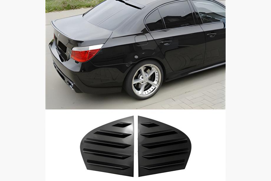 BMW Serija 5 E60/E61 2003–2010 Obrobe zadnjih stekel DPT (črna visok sijaj, 2 kosa) Image