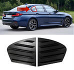 BMW serija 5 G30/G31 2017–2023 Obrobe zadnjih stekel DPT (črna visok sijaj, 2 kosa) fotografija 1