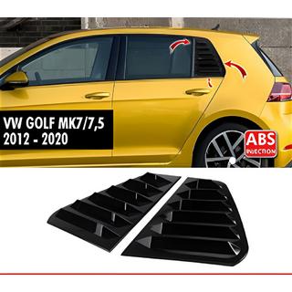 Pokrovi zadnjih bocnih stekel DPT V-1 (crna visok sijaj, 2 kos) Volkswagen Golf 7/E-Golf 2012–2020