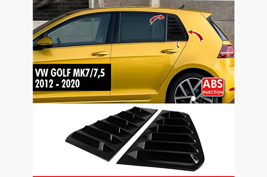Volkswagen Golf 7/E-Golf 2012–2020 Pokrovi zadnjih bocnih stekel DPT V-1 (crna visok sijaj, 2 kos) Image