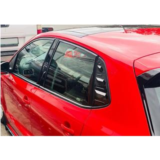 Obrobe zadnjih stekel DPT (črna visok sijaj, 2 kosa) Volkswagen Polo 2017–