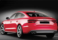 Audi A5 2007–2015 Spojler DPT V-2 (za Sedan, črna visok sijaj) fotografija 3