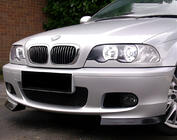 BMW serija 3 E46 1998–2006 Lip spojler sprednjega odbijača Flap DPT (črna visok sijaj) fotografija 1