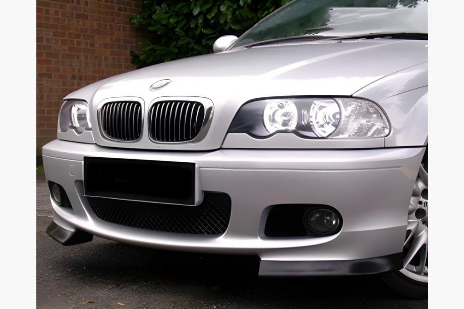 BMW serija 3 E46 1998–2006 Lip spojler sprednjega odbijača Flap DPT (črna visok sijaj) Image