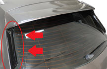 Seat Leon 2013–2020 Spojler Flap DPT (2 kosa, črna visok sijaj) fotografija 1