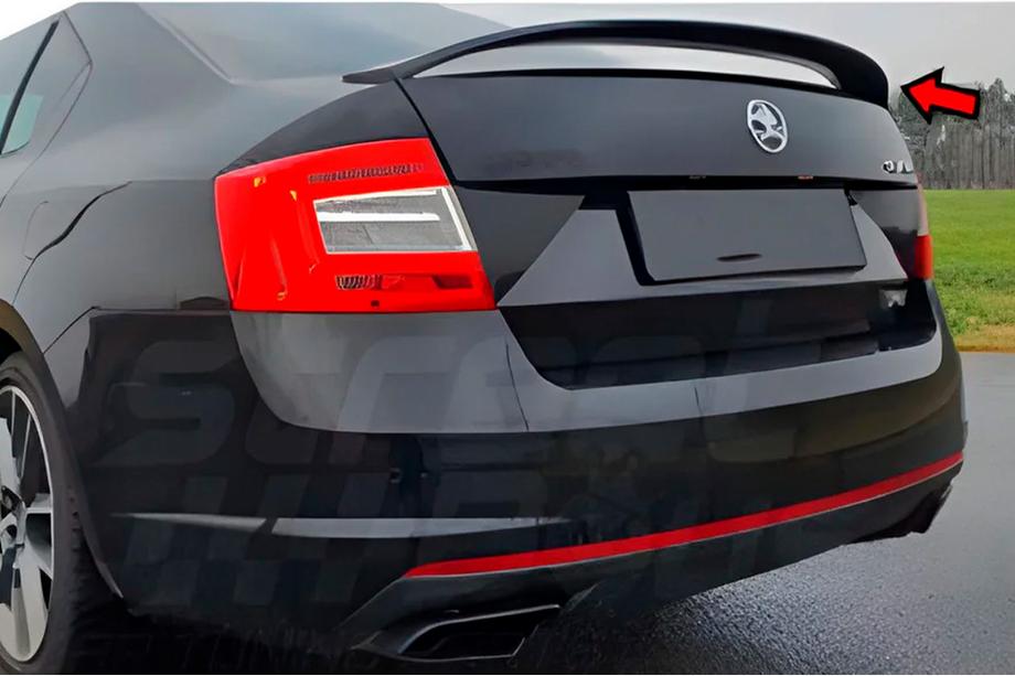 Skoda Octavia III A7 2013–2019 Spojler DPT V-5 (črna visok sijaj) Fotografija 3