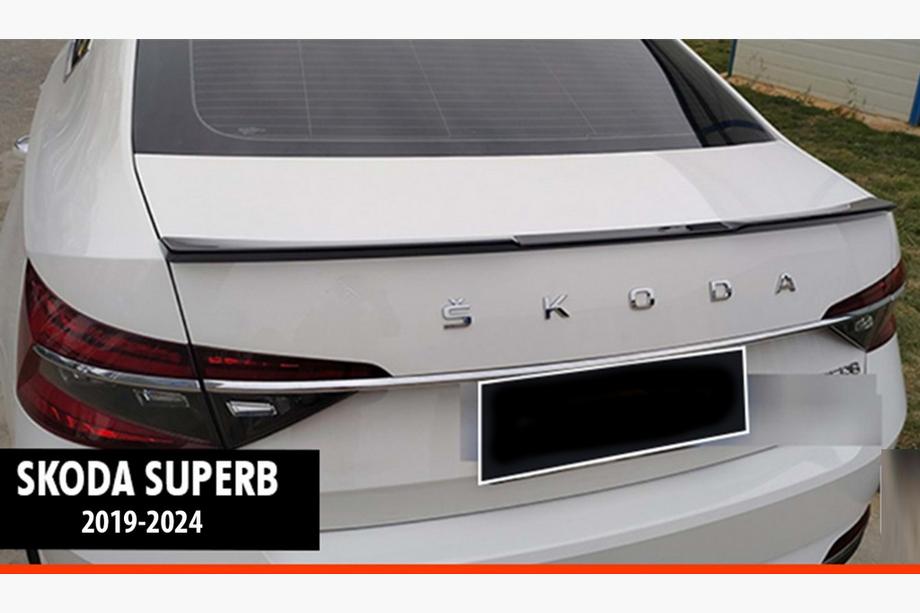 Skoda Superb 2015–2024 Spojler DPT V-3 (2019-2024, črn visok sijaj) Image