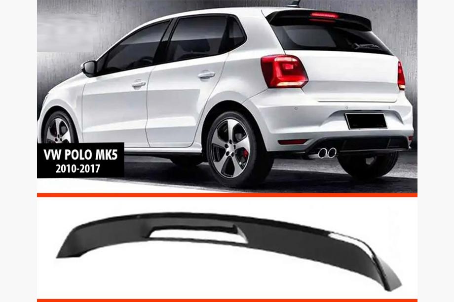 Volkswagen Polo 2010–2017 Spojler DPT V-2 (HB, črna visok sijaj) Image
