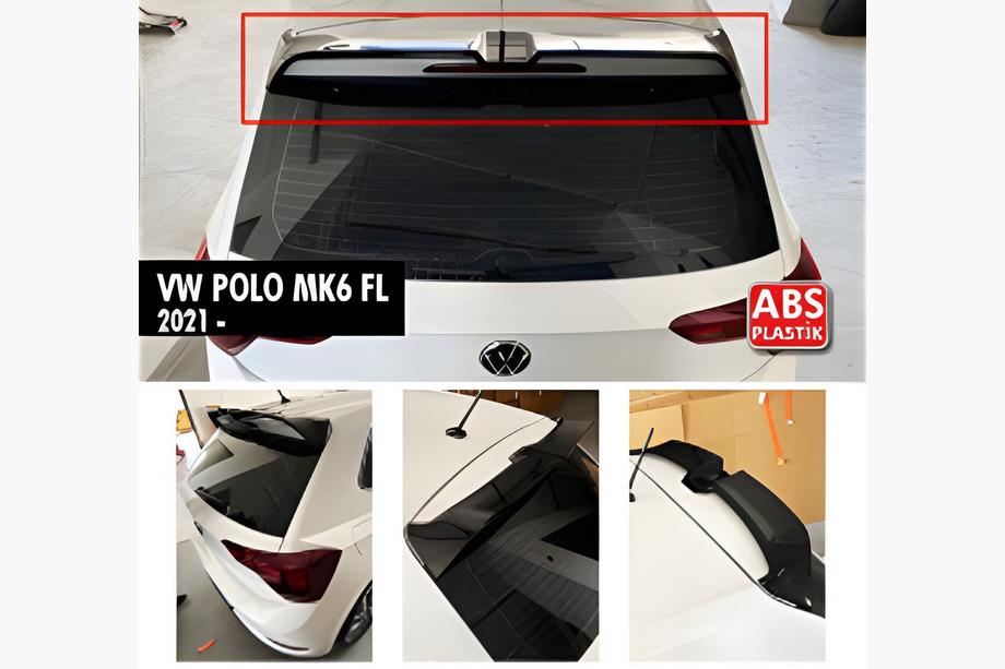 Volkswagen Polo 2017– Spojler DPT V-1 (2021+, HB, črna visok sijaj) Image