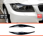 BMW serija 3 E90/E91 2005–2011 DPT trepalnice za žaromete (2 kosa, črna visok sijaj) fotografija 1