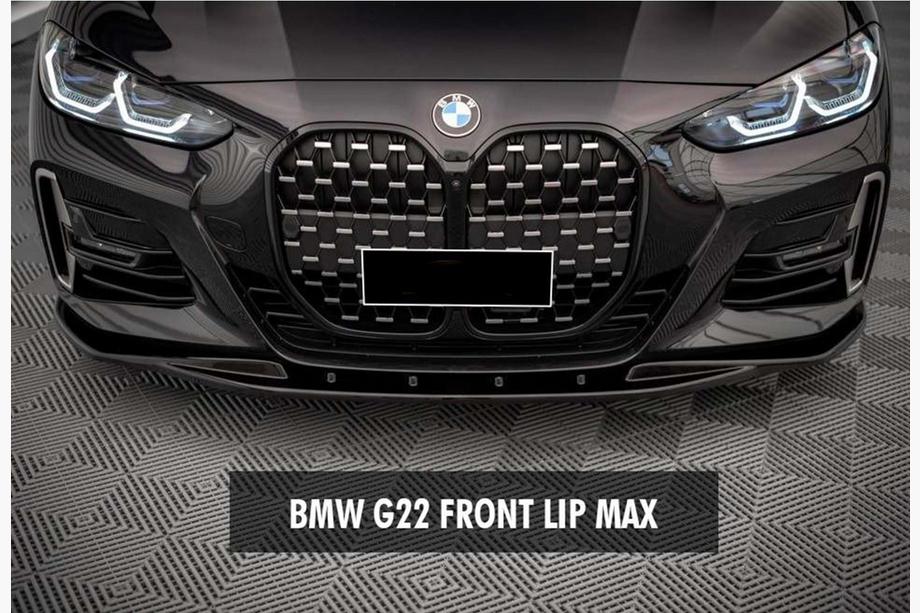 BMW serija 4 G22/23/26 2020– DPT V-1 sprednji lip (za G22/G23, sijajno črna) Image