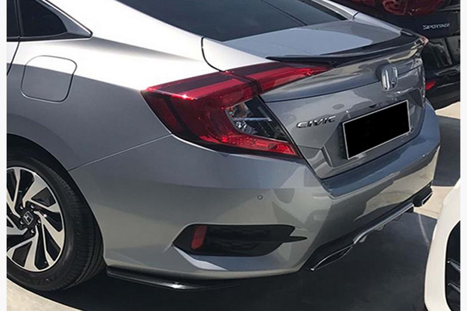 Honda Civic Limuzina X 2016–2021 Zadnji FLAP dodatki DPT (črni sijaj) Image