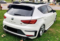 Seat Leon 2013–2020 Kanardi za zadnji odbijač DPT (2017-2020, 2 kosa, črna sijaj) fotografija 3