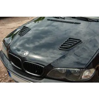 Univerzalne letvice za pokrov motorja DPT (2 kosa, črn visok sijaj) fotografija 1