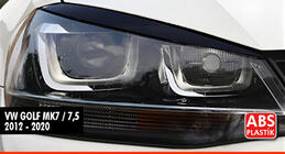 Volkswagen Golf 7/E-Golf 2012–2020 DPT trepalnice za žaromete (2 kosa, črna visok sijaj) fotografija 1