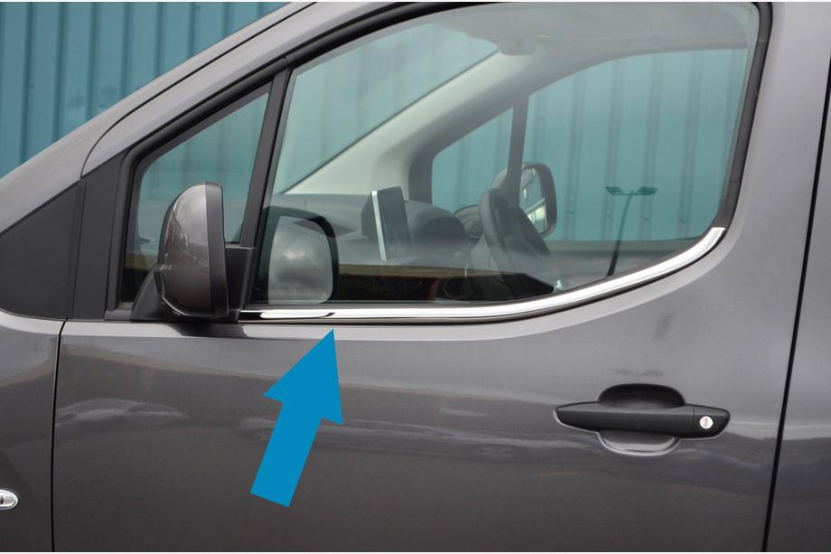 Opel Combo 2019– Obrobe oken Omsa Line (2 kosa, nerjaveče jeklo) Image