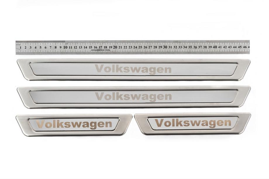 Volkswagen Univerzalne zaščitne obloge pragov Volkswagen V-1 (4 kosi, nerjavno jeklo) Fotografija 1