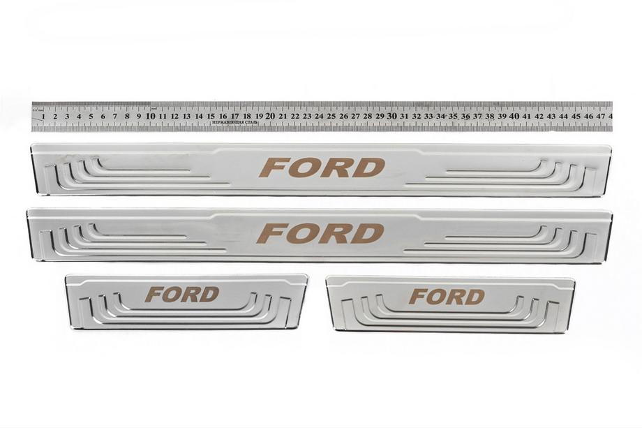 Ford Univerzalne zaščitne letve pragov za Ford V-2 (4 kosi, nerjaveče jeklo) Image