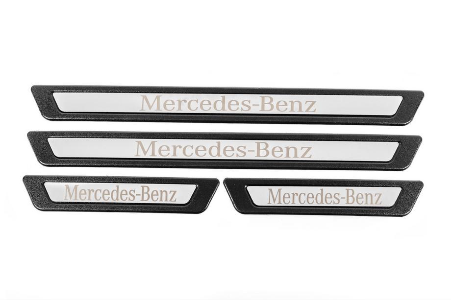 Mercedes-Benz Univerzalne zaščitne letve pragov za Mercedes V-3 (4 kos, nerjaveče jeklo) Fotografija 2