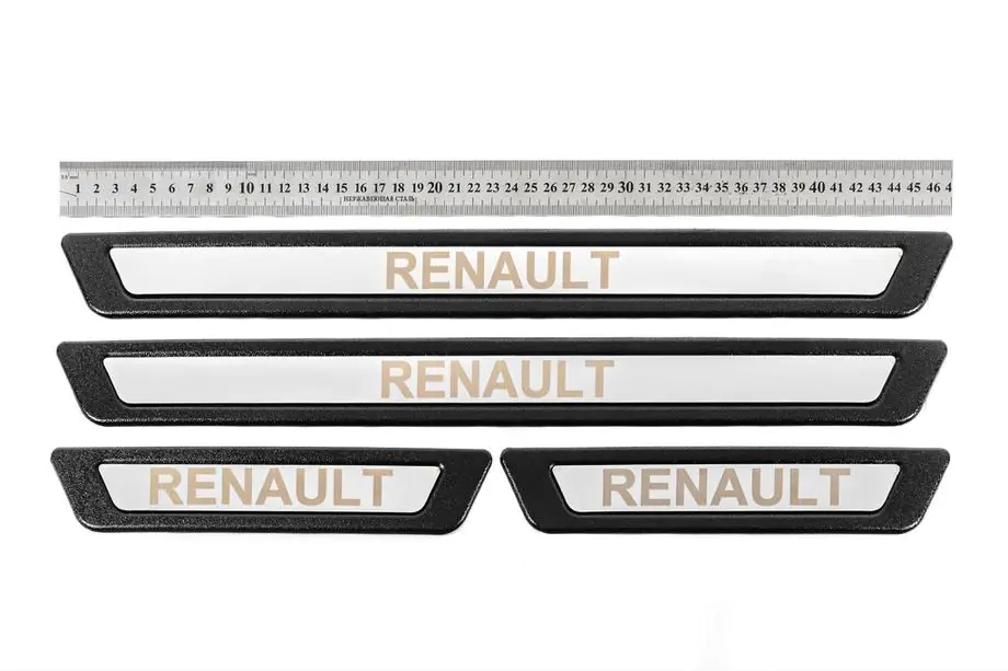 Renault Univerzalne zaščitne letve pragov za Renault V-3 (4 kos, nerjaveče jeklo) Fotografija 1
