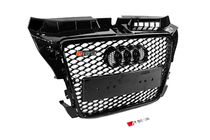 Audi A3 2003–2012 RS-style sprednja maska (2008-2012, črna s kromom) fotografija 3