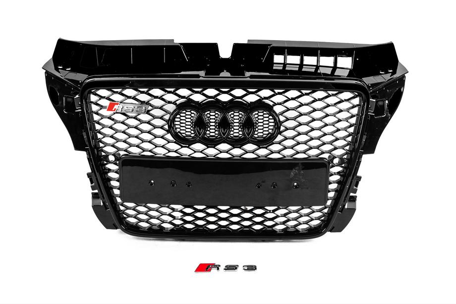 Audi A3 2003–2012 RS-style sprednja maska (2008-2012, črna s kromom) Image