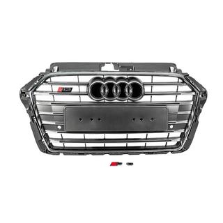 Sprednja maska S-style (2016-2020, siva s kromom) Audi A3 2012–2020 fotografija 1