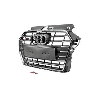 Sprednja maska S-style (2016-2020, siva s kromom) Audi A3 2012–2020 fotografija 2