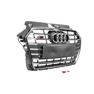 Sprednja maska S-style (2016-2020, siva s kromom) Audi A3 2012–2020 fotografija 3