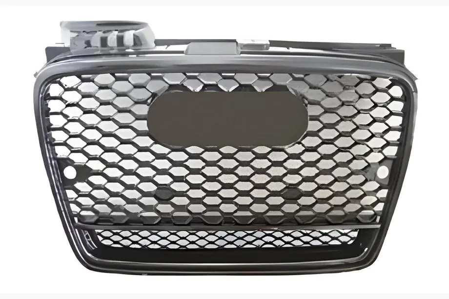 Audi A4 B7 2004–2008 Sprednja maska RS-style V-2 (črna s kromom) Image
