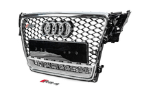 Audi A4 B8 2007–2015 Sprednja maska hladilnika z napisom Quattro, RS-style (2007-2011, črna) fotografija 2