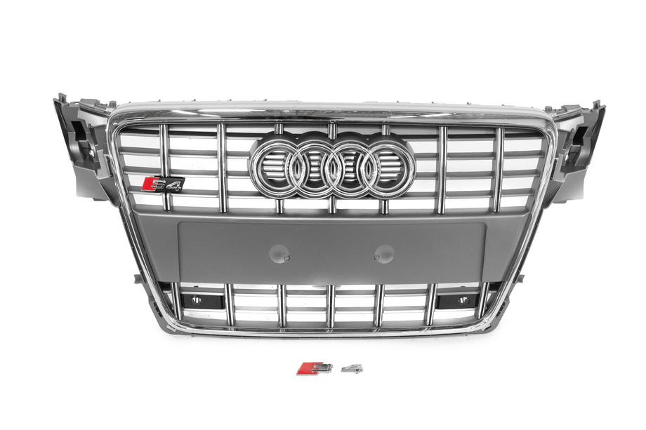 Audi A4 B8 2007–2015 Sprednja maska v slogu RS (2007-2011, siva s kromom) Image