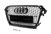 Audi A4 B8 2007–2015 Sprednja črna maska hladilnika v RS slogu z napisom Quattro (2012-2015) fotografija 3