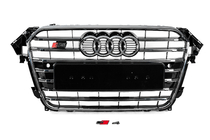 Audi A4 B8 2007–2015 Sprednja maska S-style (2012-2015, črna s kromom) fotografija 1