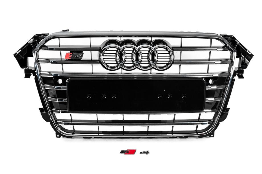Audi A4 B8 2007–2015 Sprednja maska S-style (2012-2015, črna s kromom) Image