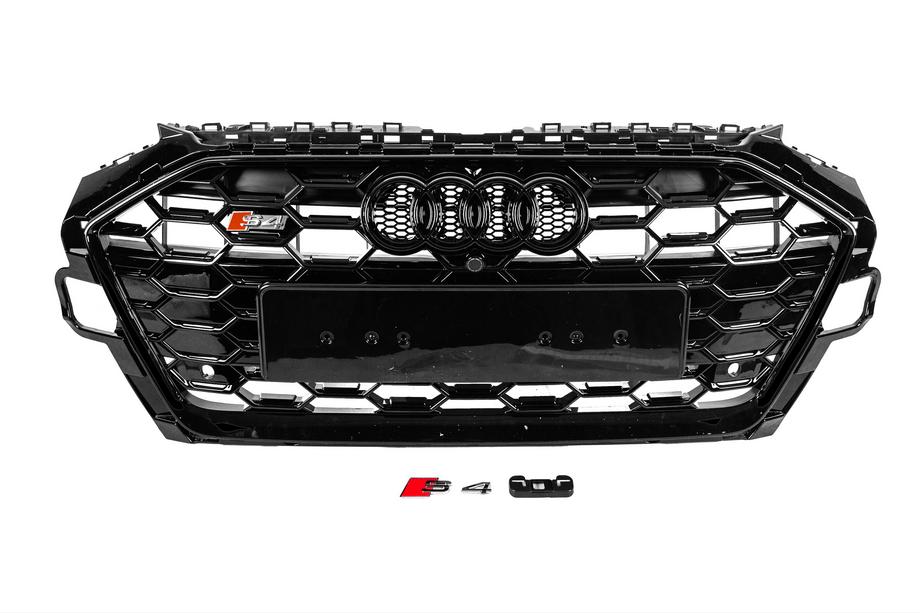 Audi A4 B9 2015–2024 S-style sprednja maska (2019-2024, črna) Image