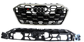 Audi A6 C8 2018–2025 RS-style sprednja maska (2024- , siva s kromom) fotografija 1