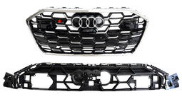 Audi A6 C8 2018–2025 RS-style sprednja maska (2024- , siva s kromom) fotografija 4