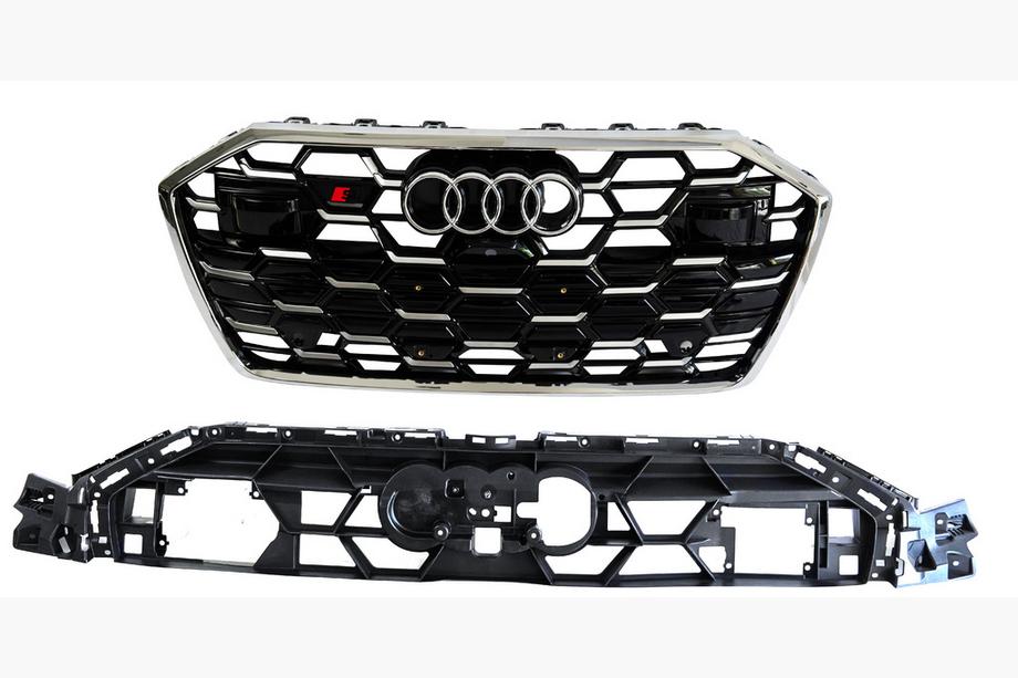 Audi A6 C8 2018–2025 RS-style sprednja maska (2024- , siva s kromom) Image