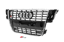 Audi A5 2007–2015 Sprednja maska hladilnika S-style (2007-2011, črna s kromom) fotografija 2
