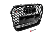 Audi A6 C7 2011–2017 Sprednja črna maska v RS-style z napisom Quattro (2011-2014) fotografija 3