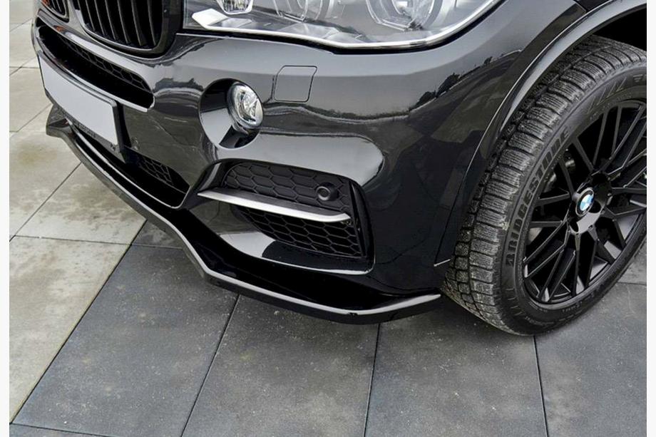 BMW X5 F15 2013–2018 Sprednji lip spojler DPT V-1 (za M-Sport, sijajno črna) Fotografija 1
