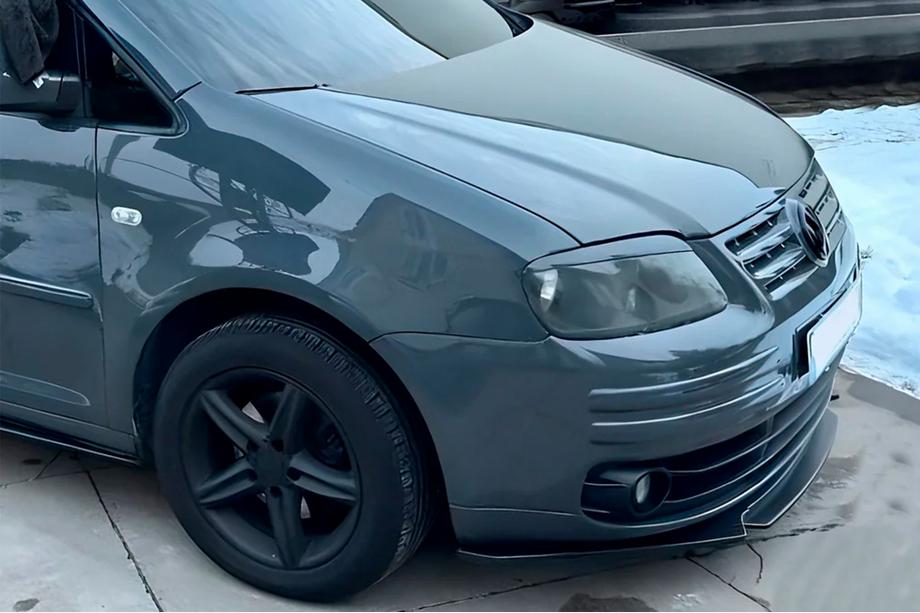 Volkswagen Caddy 2004–2010 Sprednji lip spojler odbijača Niken Black (ABS) Image
